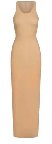 SKIMS NWT MESH COVER UP LONG DRESS NUDE OCHRE 3X