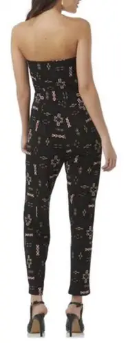 Strapless Tribal Jumpsuit Black Size M