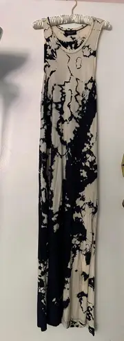 Cotton Citizen Tie dyed chambray/navy sundress