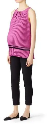 RTR Rosie Pope Darcy Pleated Maternity Blouse size Small Purple