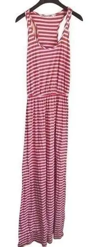 Michael Stars Womens The Original Tee Maxi Dress Red White One Size