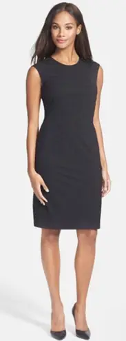 BOSS Hugo Boss Dicaila Black Sleeveless Sheath Dress Career Office Professional Size 2