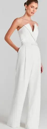 Nadine Merabi Vanessa White Jumpsuit Size 10