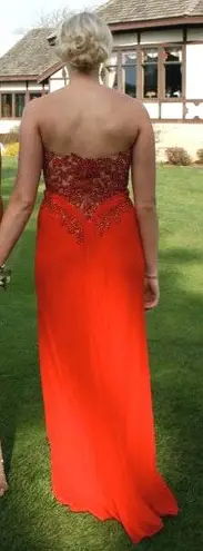 Cache Red Strapless Prom Dress