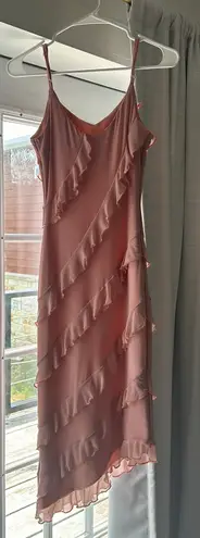 Pink Ruffle Maxi Dress Size XS