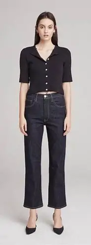 3x1 Made Here Anthropologie Joni Dark Wash High Rise Wide Leg Ankle Jean Size 25 - Image 1