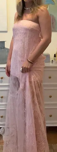 BHLDN Dress pink lace