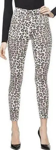 Good American NEW  Good Waist Crop Jeans Snow Leopard