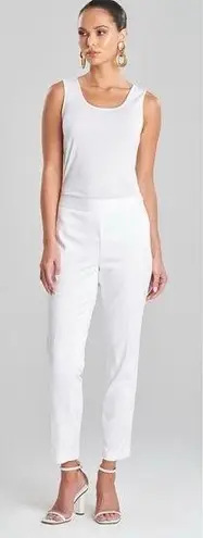 Natori  White COTTON CHINO ANKLE PANTS pull on size 12