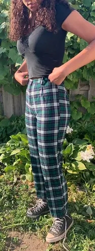 Brandy Melville Green Plaid Pants Size 26