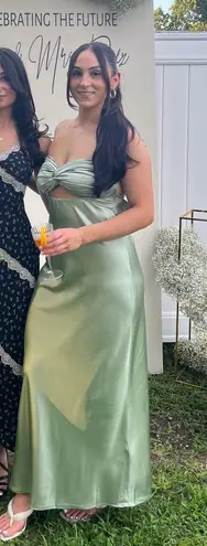 Hello Molly Green Satin Dress