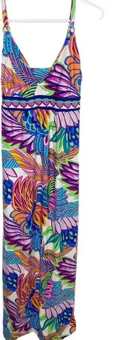 Trina Turk  Paradise Plume Maxi Dress Swim Cover-up Size XS Color MULTI h