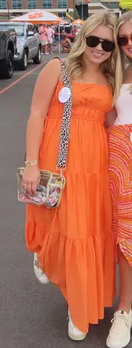 Boutique Orange Maxi  Dress