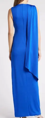 Black Halo NEW Aruna Ruched & Draped Maxi DRESS SIZE 8 VIVID BLUE NORDSTROM