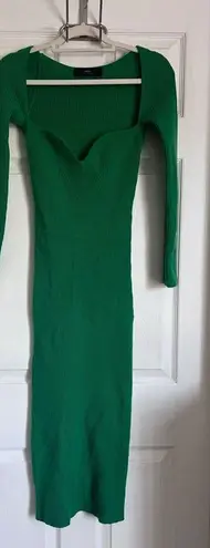arch4 Cashmere Coco Midi Dress in Emerald Green XS