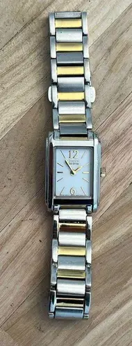 Citizen Eco-Drive Ladies Watch Two Tone Bracelet White Dial Solar