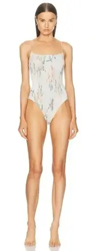 TOTEME One Piece Smocked Swimsuit in Washed Floral Size XL Retail $290