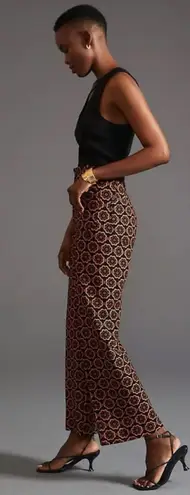 Maeve Anthropologie Pants The Collette Cropped Wide Leg Ponte Floral Geometric