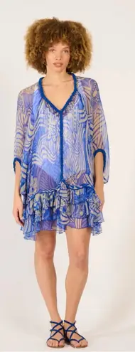 Poupette St. Barth Silk Poncho Nava Cover Up OS