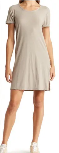 James Perse Standard Rolled Sleeve T-Shirt Dress Taupe Size 2 (M) NWT