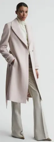 Reiss New Tor Belted Wool Blend Coat Peacoat Trench Coat Sz 4 $625