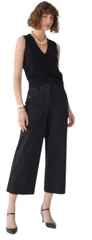 J.Crew Sydney Black Cropped Wide Leg Pants Bi