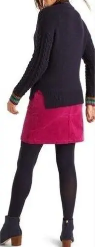 Boden Winifred Cable Knit Sparkle Cuff Sweater XS NWOT Blue