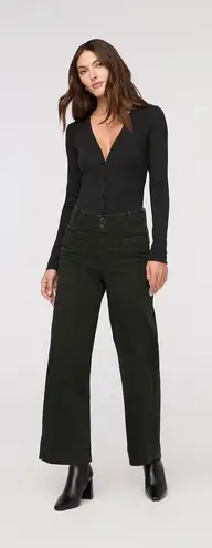 DU/ER DUER Pants Womens 25X26 Black LuxTwill High Rise Trouser Wide Leg Crop Size 25