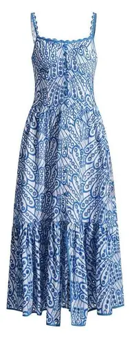 Charo Ruiz Irene Embroidered Corset Maxi Dress Indigo Blue Large EUC