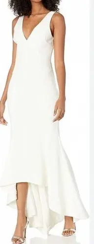 Likely White Hil Lo Gown 6 Sleeveless Formal Crepe Dress
