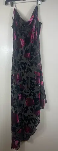 Aidan Mattox Asymmetrical Black and Pink Gown for Weddings