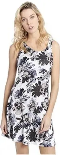 Lole Dress Womens Medium White Floral Sleeveless Tank Casual Summer Athletic