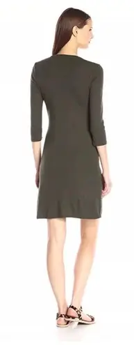 Three Dots Elna Jersey Knit Shift Mini Dress Sweet Fern Green Size Medium $128