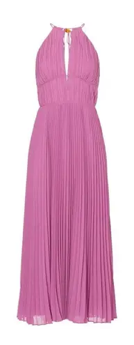 NWT Jonathan Simkhai Carli Plissé Halter Midi