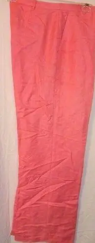 Emma James 10 32x30 Peachy Salmon Tangerine Linen Pants