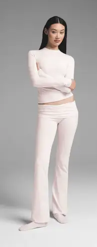 SKIMS Cotton Jersey Foldover Pant Barely Pink Size Small