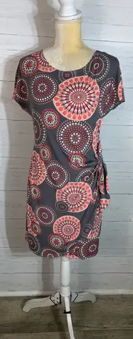 Robbie Bee Dress Size PS Wrap Style Short Sleeve Knee Length Stretch Fabric