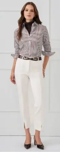 J. McLaughlin Deanne Straight Leg Pants in Ivory Size 10