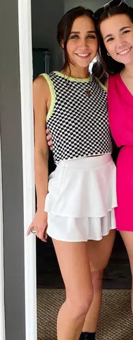 White Mini Skirt / Skort Size XS