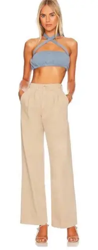 Pistola Ellery High Waist Wide Leg Trouser Pant Tan Sesame Size 31 Petite New