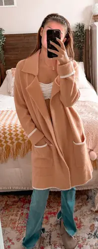 Boutique Light Pink Long Cardigan Duster 