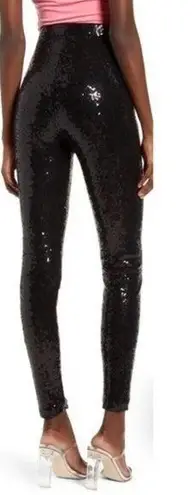 WAYF Logan Black Sequin Leggings Size XS NWT