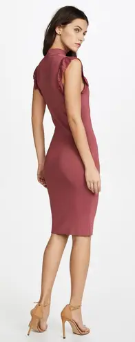 Bailey 44 women’s Bewitched ruffle-trimmed cutout ribbed-knit bodycon dress XS