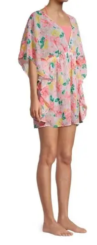 Time And Tru Size 3X Pink Yellow Green Bathing Suit Cover Up