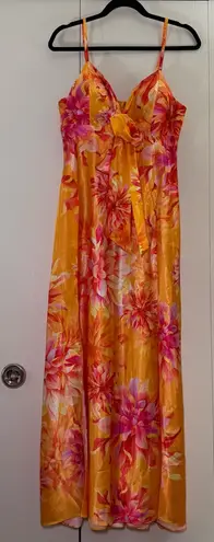 Boston Proper La Dolce Vita Floral Charmeuse Maxi Dress Size 8