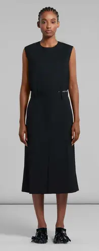 MARNI TROPICAL WOOL MIDI A LINE CLASSIC TAILORED SKIRT