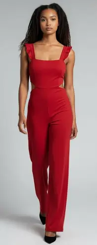 Mm Mm Mm Red Wide Leg Sleeveless Pants Jumpsuit, Womens XL