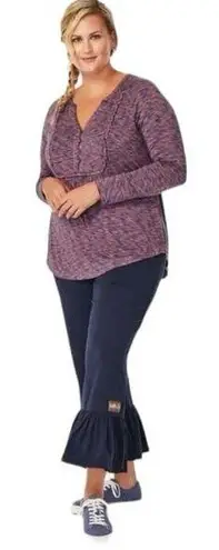 Matilda Jane Matilda Moments With You Planetarium Tunic Top Purple Heather Space Dye Medium