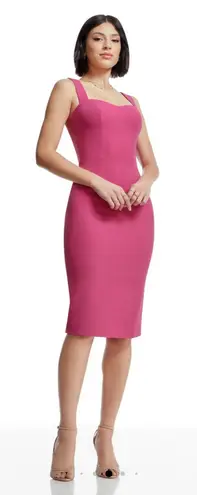 Dress the Population Nicole Sweetheart Neck Cocktail Fuchsia Dress Size L $148