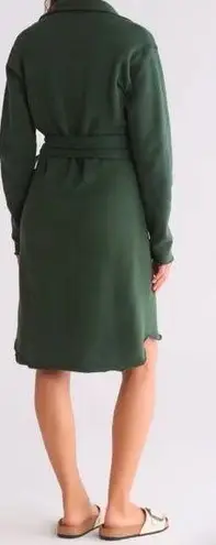 Frank & Eileen Willa Long Sleeve Triple Fleece Wrap Dress in evergreen sz M